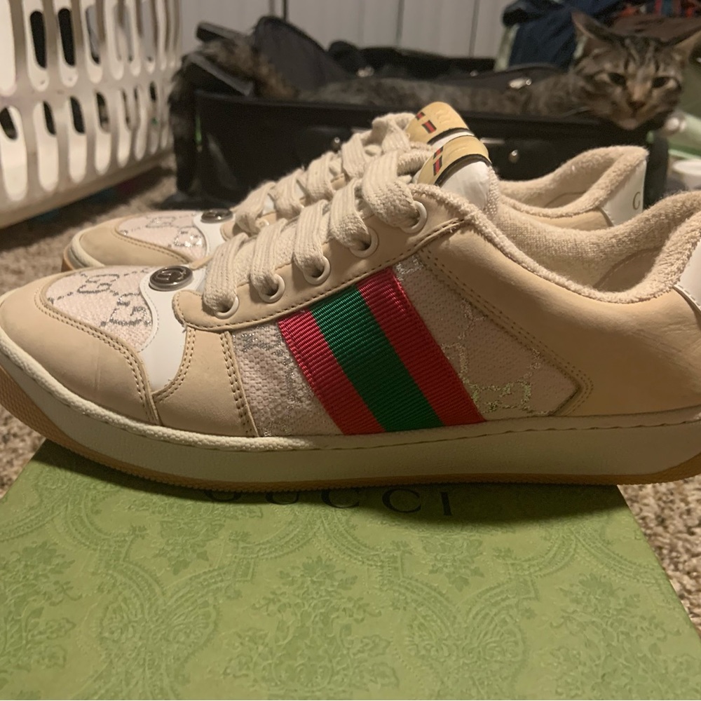 Gucci Screener Sneakers with Web